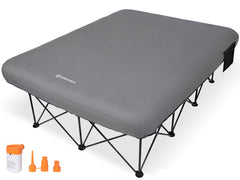FUNDANGO Queen Cot 2-Person pump view for quick outdoor setup and comfort.