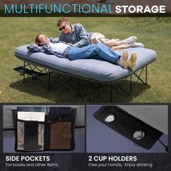 FUNDANGO Queen Cot removable cover highlighting soft, easy-clean fabric.