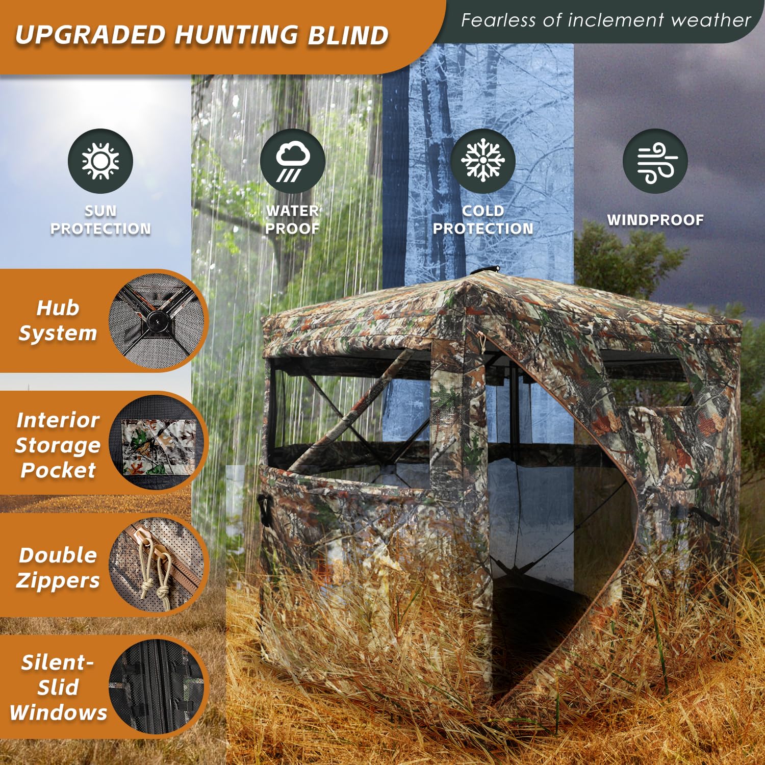FUNHORUN pop-up design allows quick setup in minutes.