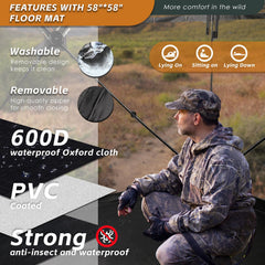 FUNHORUN ground blind camouflage pattern helps blend with natural surroundings.