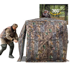 FUNHORUN hunting blind 360-degree view panels offer broad visibility for spotting prey.