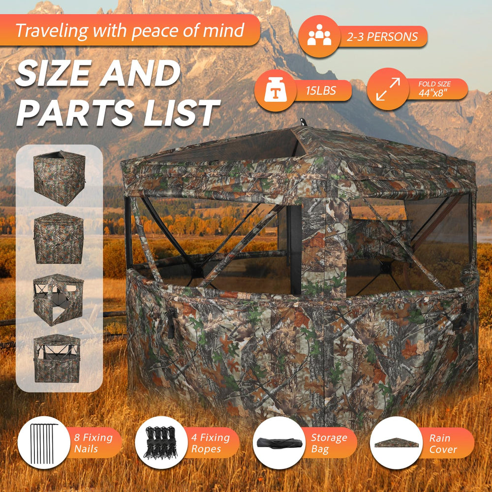 FUNHORUN hunting blind carrying bag simplifies transport and storage for mobile hunts.