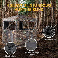 FUNHORUN hunting blind pop-up setup for fast, hassle-free deployment.