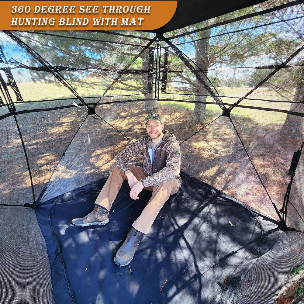 FUNHORUN hunting blind silent windows enable discreet, quiet adjustments.