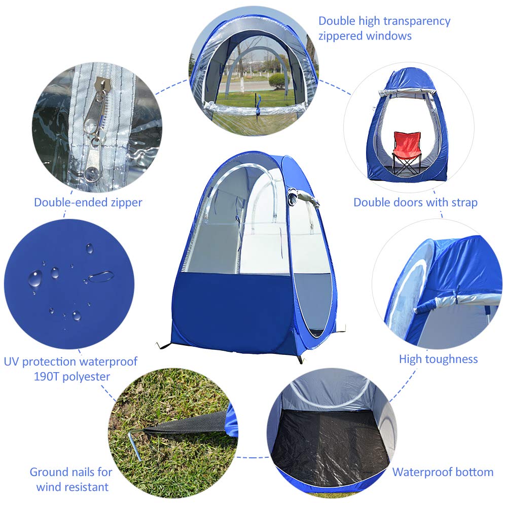 Funien UV-ion tent zipper control lets you balance breathability and enclosure.