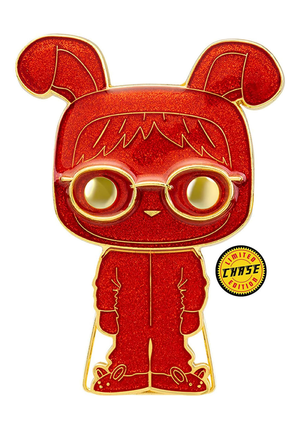 Funko Pop Pin back side reveals secure backing for on-bag display.