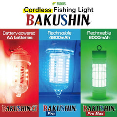 Rechargeable 4800mAh battery inside FUNKS BAKUSHIN Pro