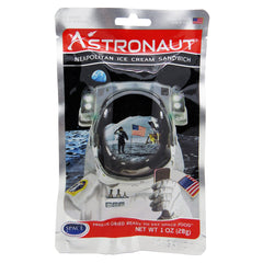 Funkyfoodshop astronaut freeze-dried Neapolitan ice cream pouch ready-to-eat snack.