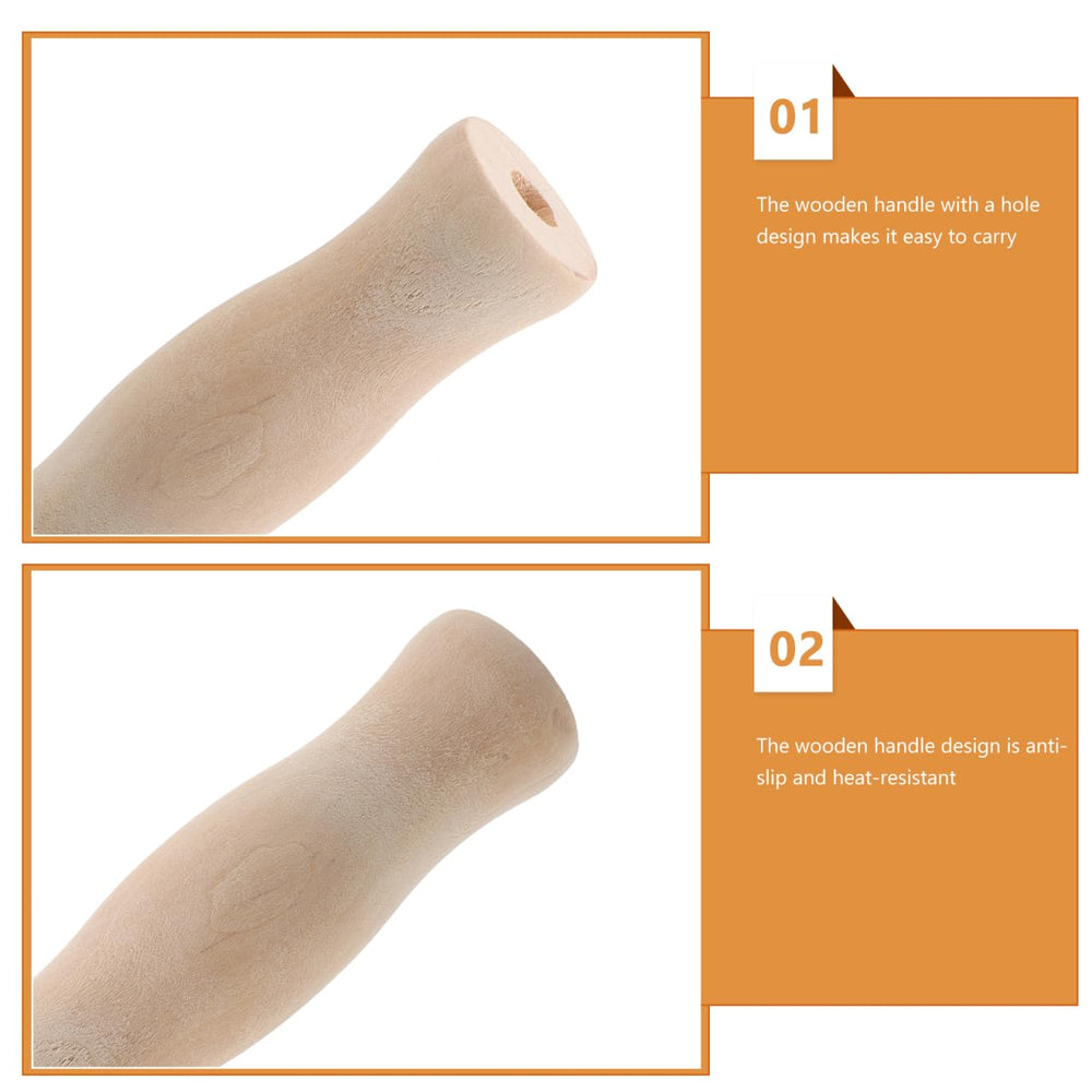 FUNOMOCYA easy-clean wood handles simplify post-cook maintenance.