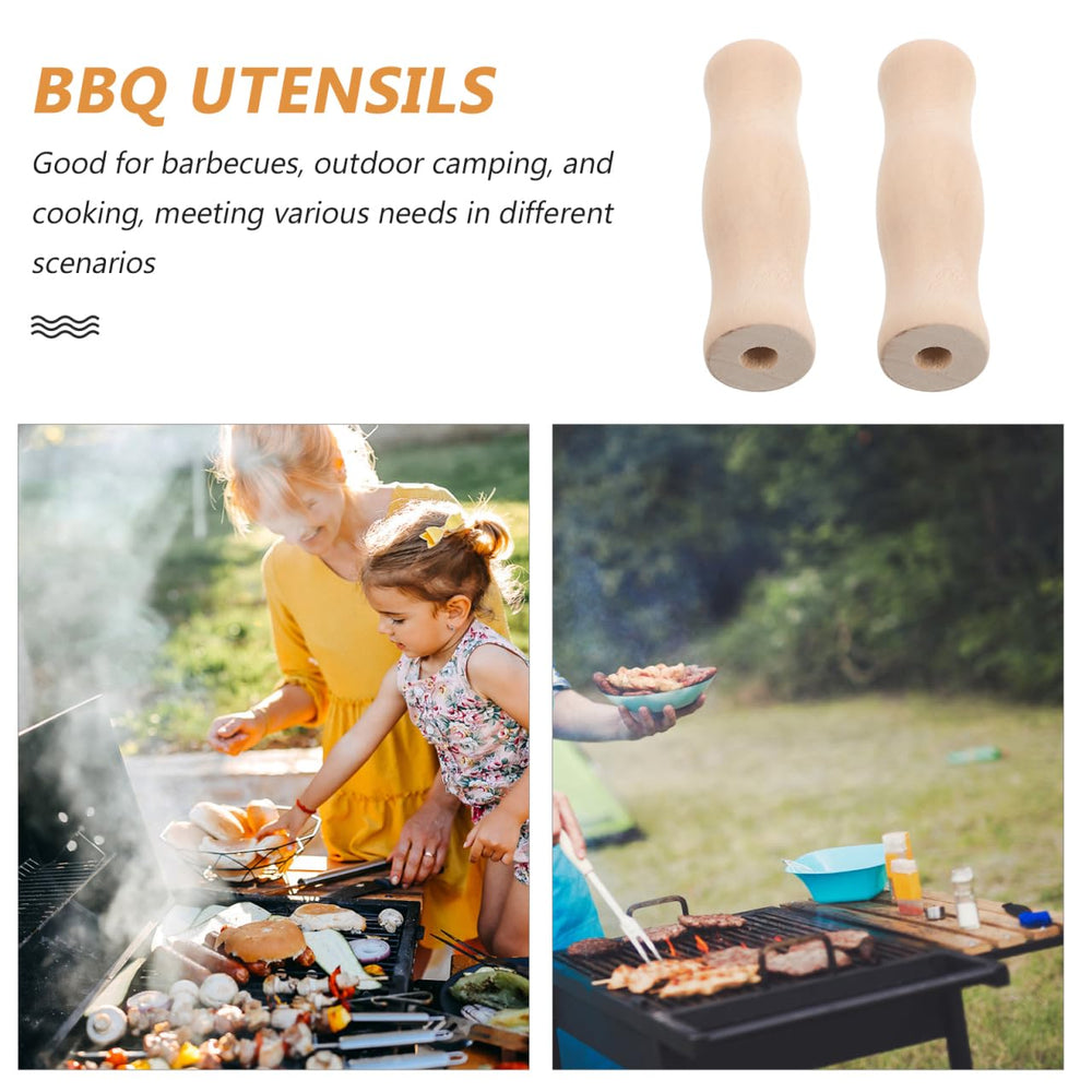 FUNOMOCYA wooden-handle spatula with a durable grip for safe grilling.