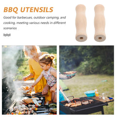 FUNOMOCYA wooden-handle spatula with a durable grip for safe grilling.