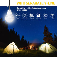 Funtery LED camping light 8.2ft cord length for versatile indoor or outdoor use.
