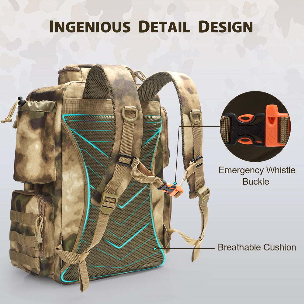 FunVZU Fishing Backpack ergonomic design reduces fatigue on long fishing outings.