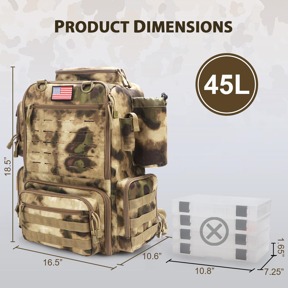 FunVZU Fishing Backpack side pockets keep tools within reach during a fast-paced fishing session.