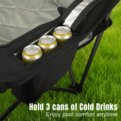 Funyakit camping chair side storage pocket keeps essentials within reach.