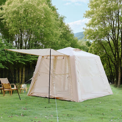 FUQIAOTEC inflatable tent interior with ample space for 2–3 campers.
