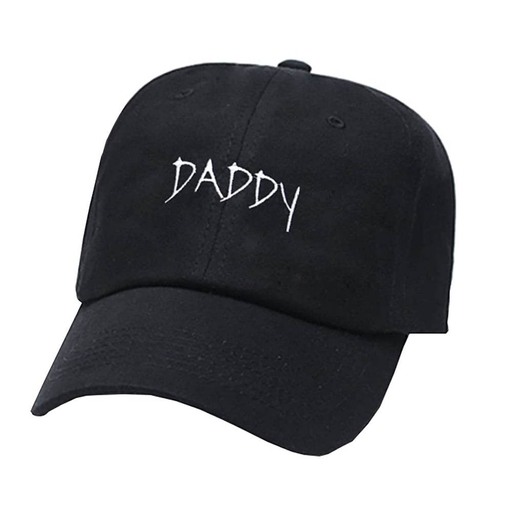 Furtony cap with Daddy letter embroidery; breathable cotton for daily comfort and sun protection.