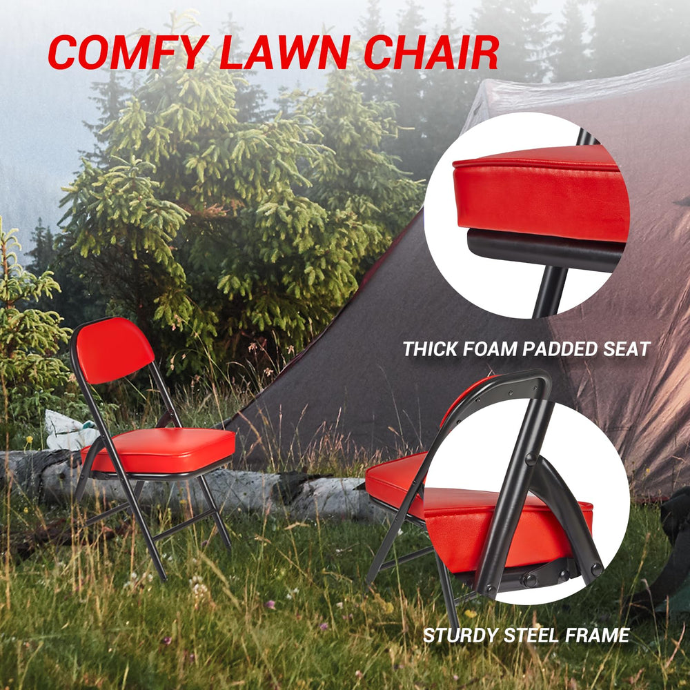 fusehome mini padded folding chair in use outdoors at a park or beach