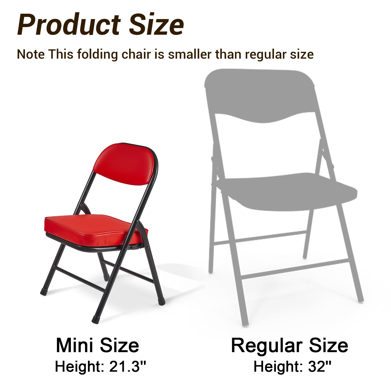 fusehome mini padded folding chair non-slip footcaps prevent slipping on various surfaces
