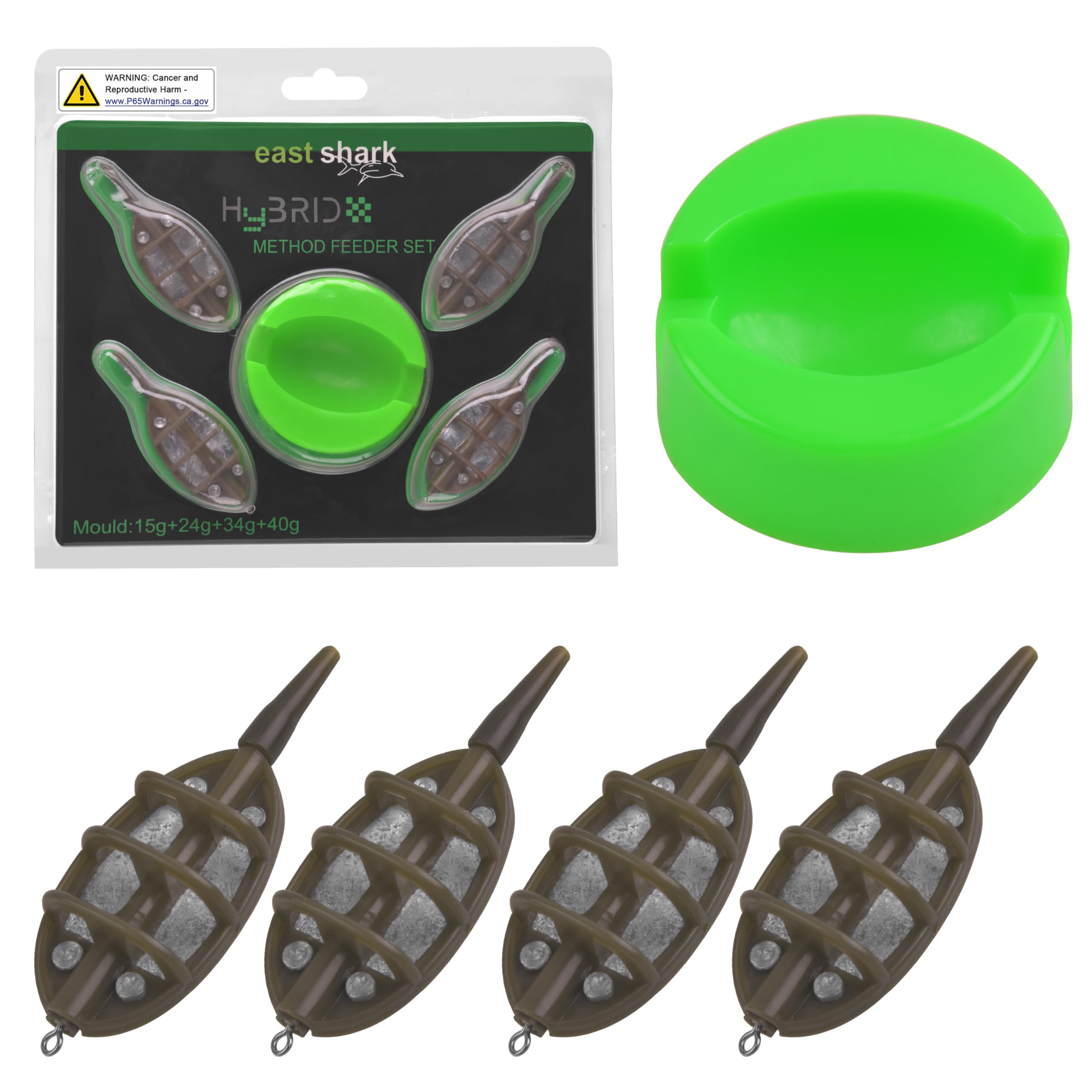 Carp fishing feeder sinker with bait cage