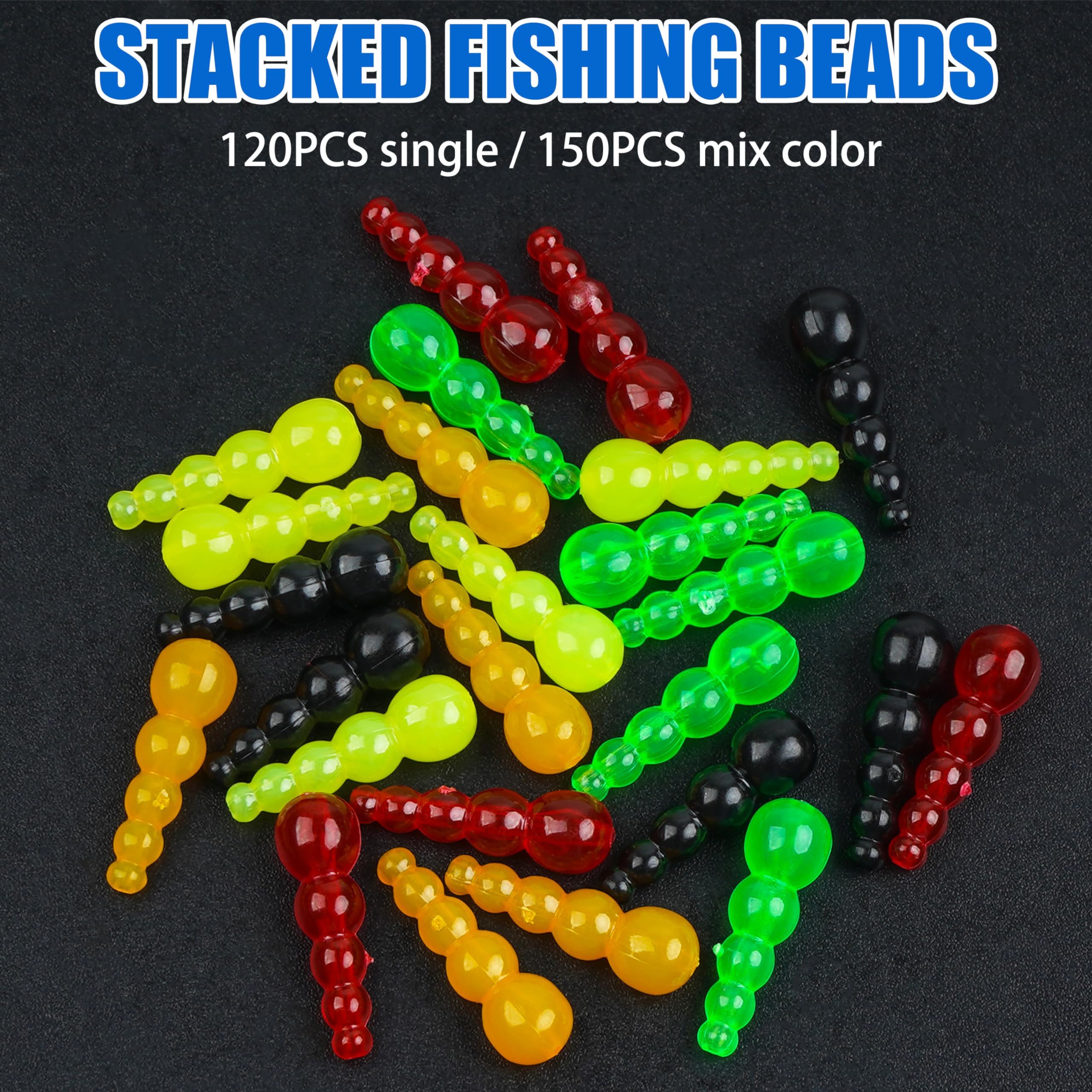 FUSIGO red stacked beads used on a spinner rig