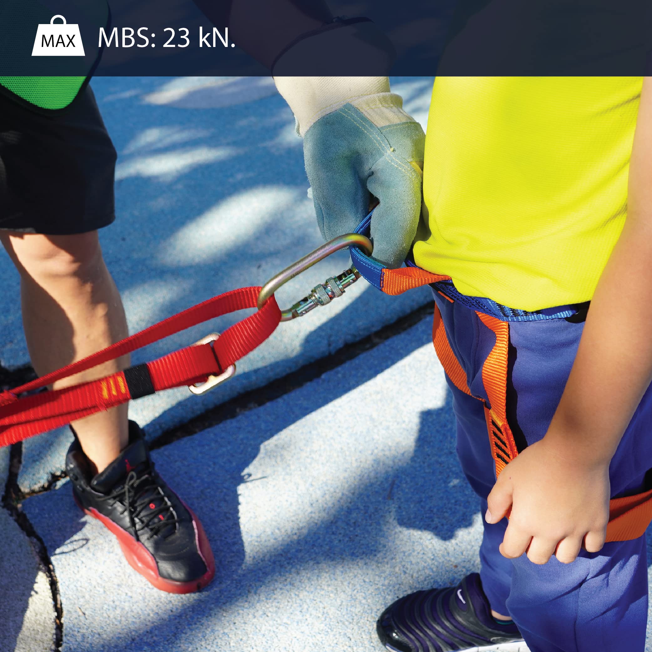 Fusion blue orange colorway increases visibility during outdoor play.