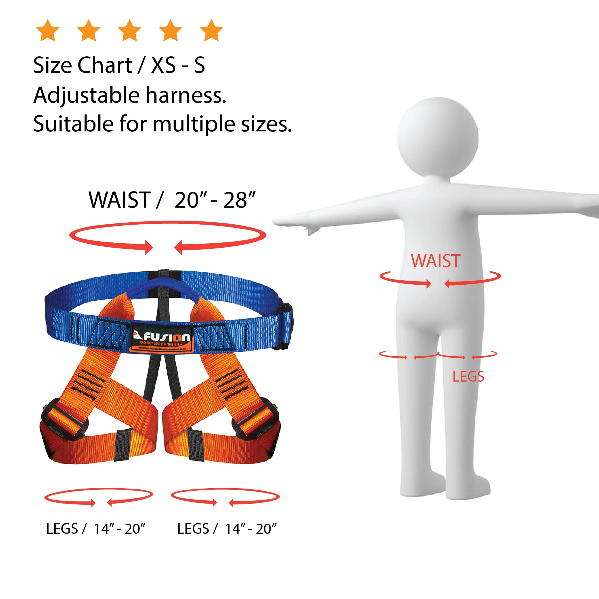 Fusion central attachment loop keeps gear within reach during sessions.