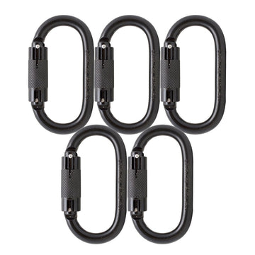 Fusion Climb auto-locking carabiner 27kN closeup, rugged steel build for safety
