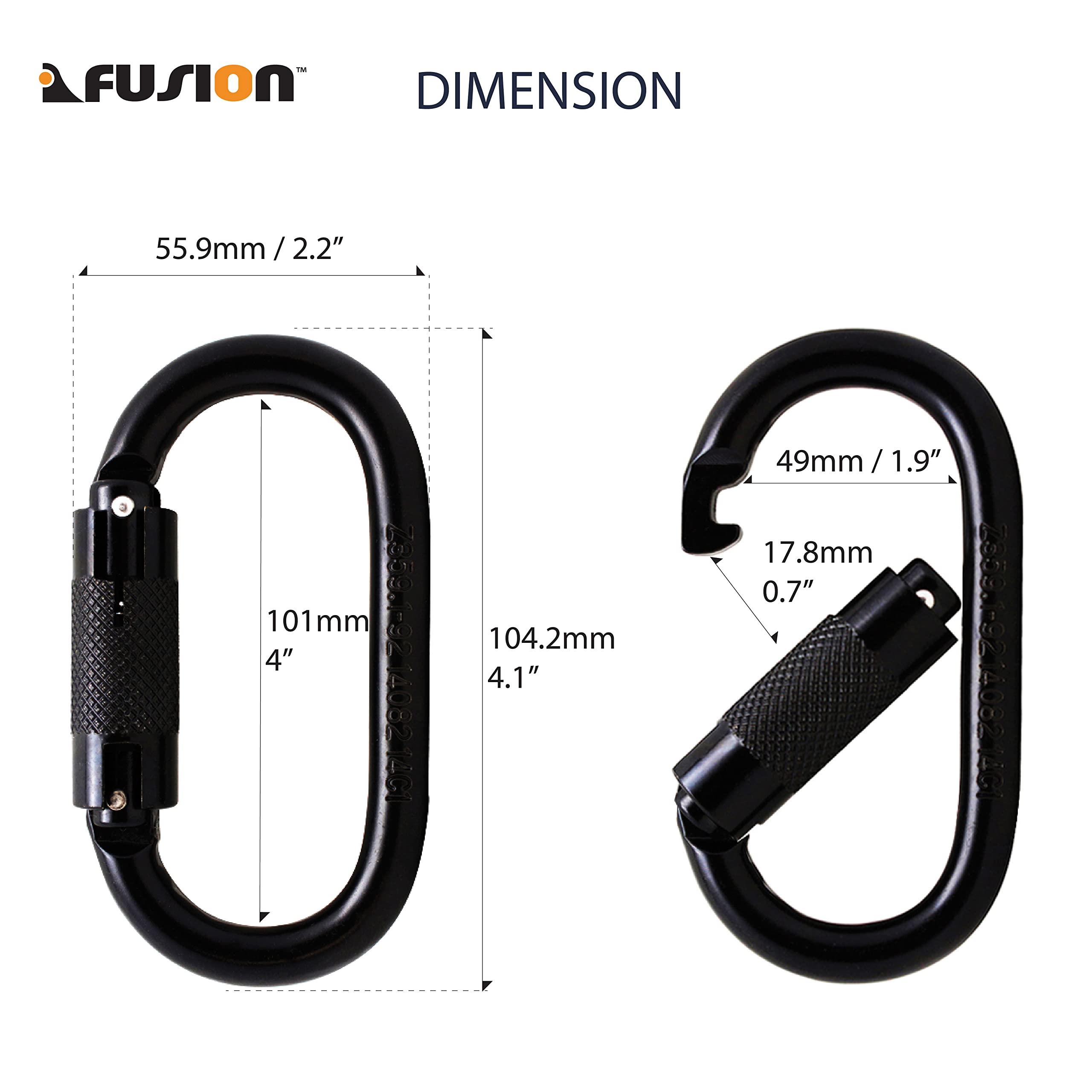 Fusion Climb auto-locking mechanism detail, secure latch for quick, reliable clipping