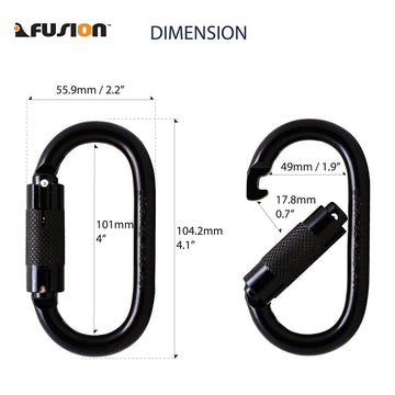 Fusion Climb auto-locking mechanism detail, secure latch for quick, reliable clipping