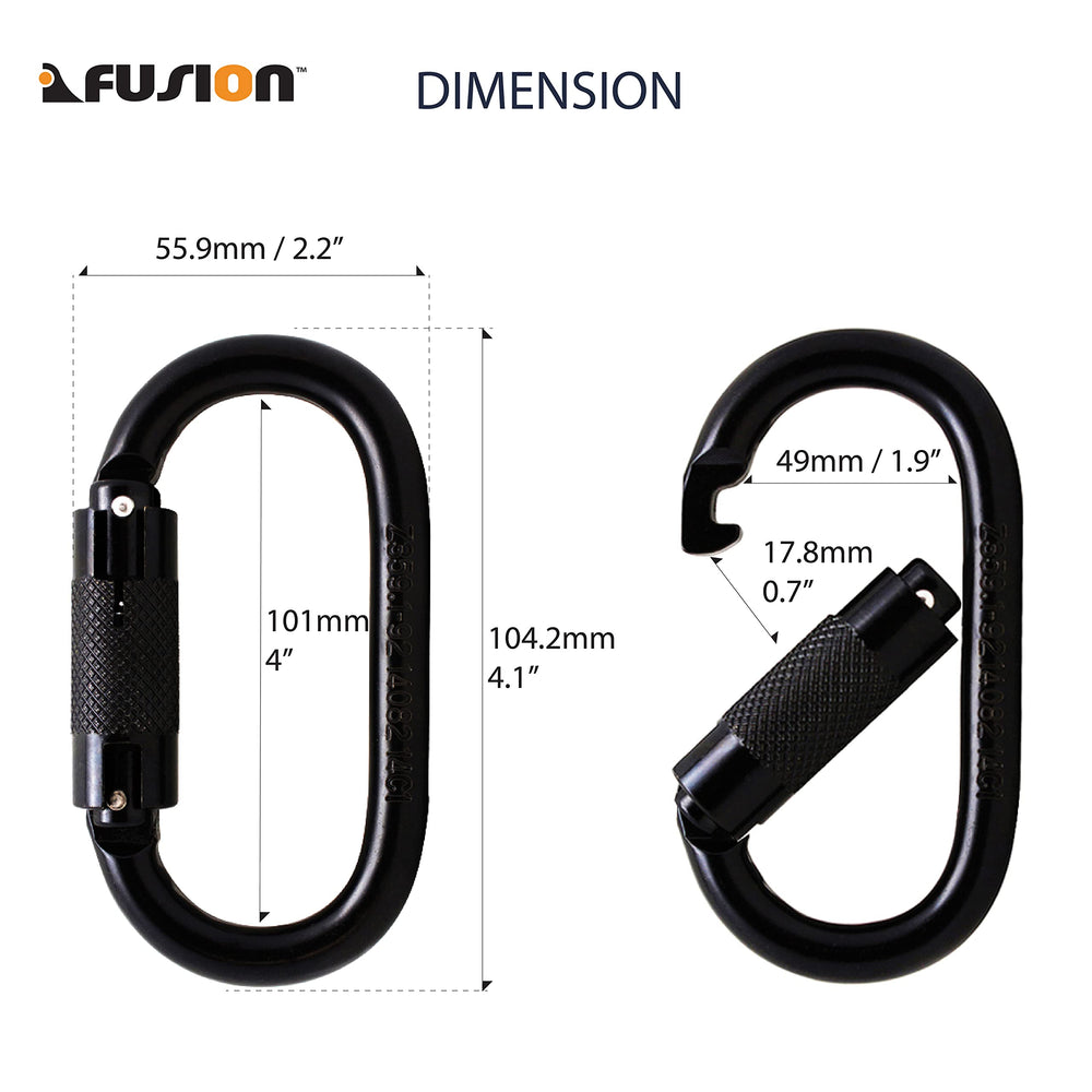 Fusion Climb auto-locking mechanism detail, secure latch for quick, reliable clipping