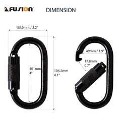 Fusion Climb auto-locking mechanism detail, secure latch for quick, reliable clipping