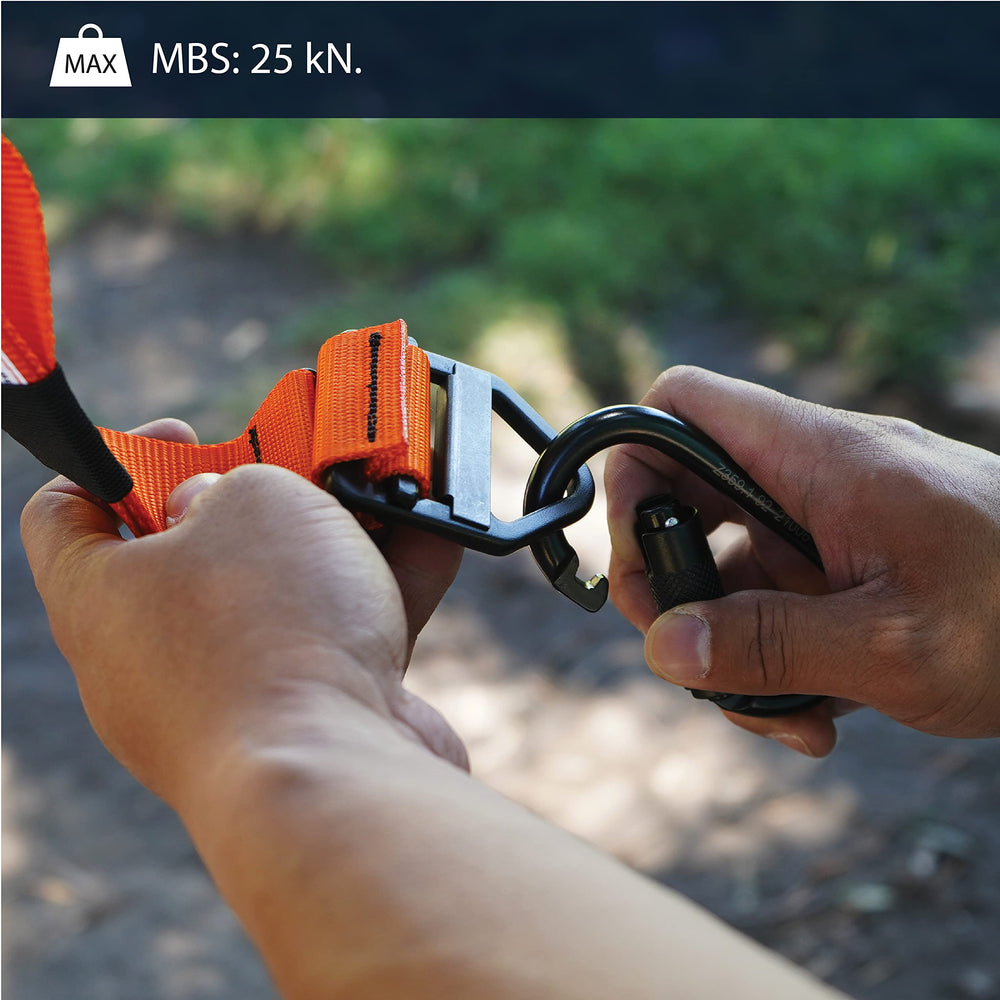 Rappelling scenario using Fusion Climb carabiner for secure descents