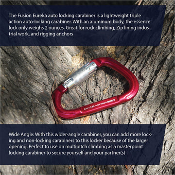 Fusion Climb Eureka lightweight aluminum design for easy carrying.