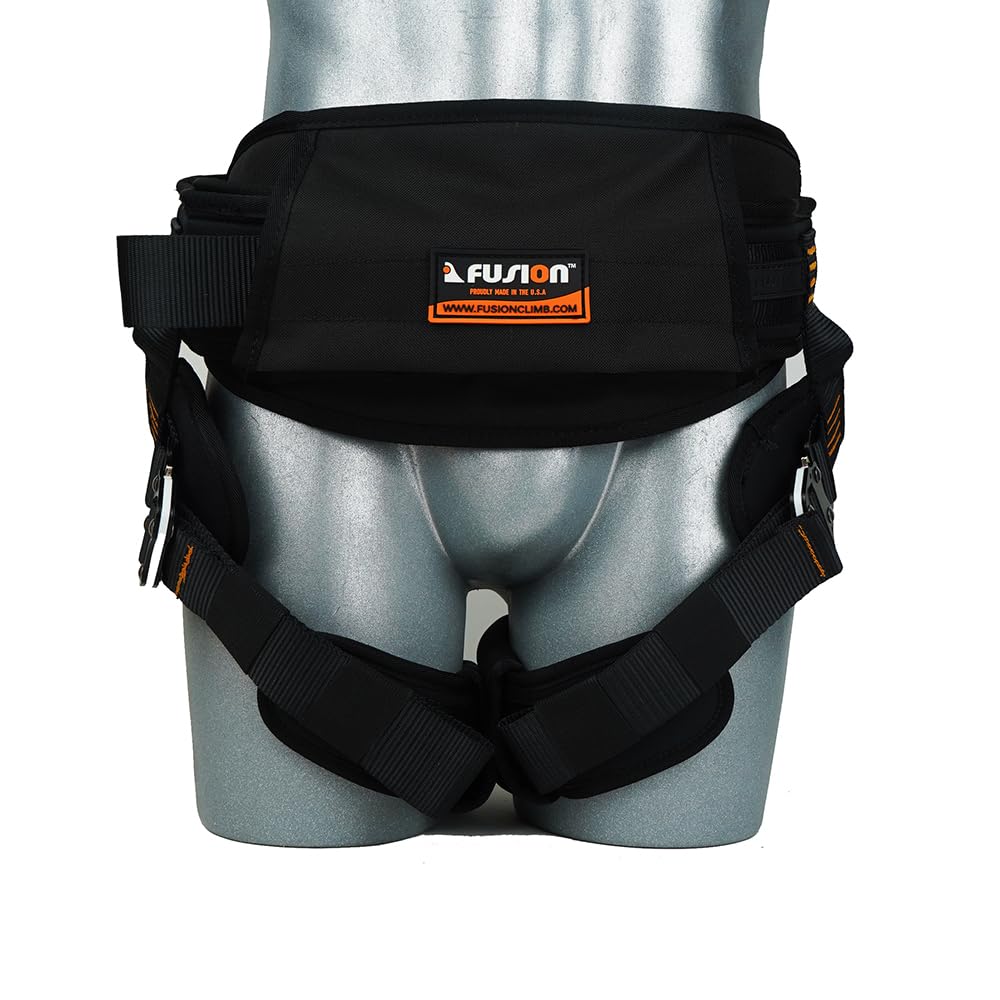 Fusion Climb EVA foam padding, installation ease, quick setup for harness