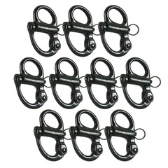 Fusion Climb fixed snap shackle front view, reliable quick-release for sailing rigging.