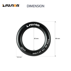 Fusion Climb forged steel ring color options help quick gear identification.