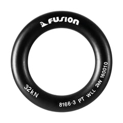 Fusion Climb forged steel ring inner diameter 2.3in enables secure anchor points.