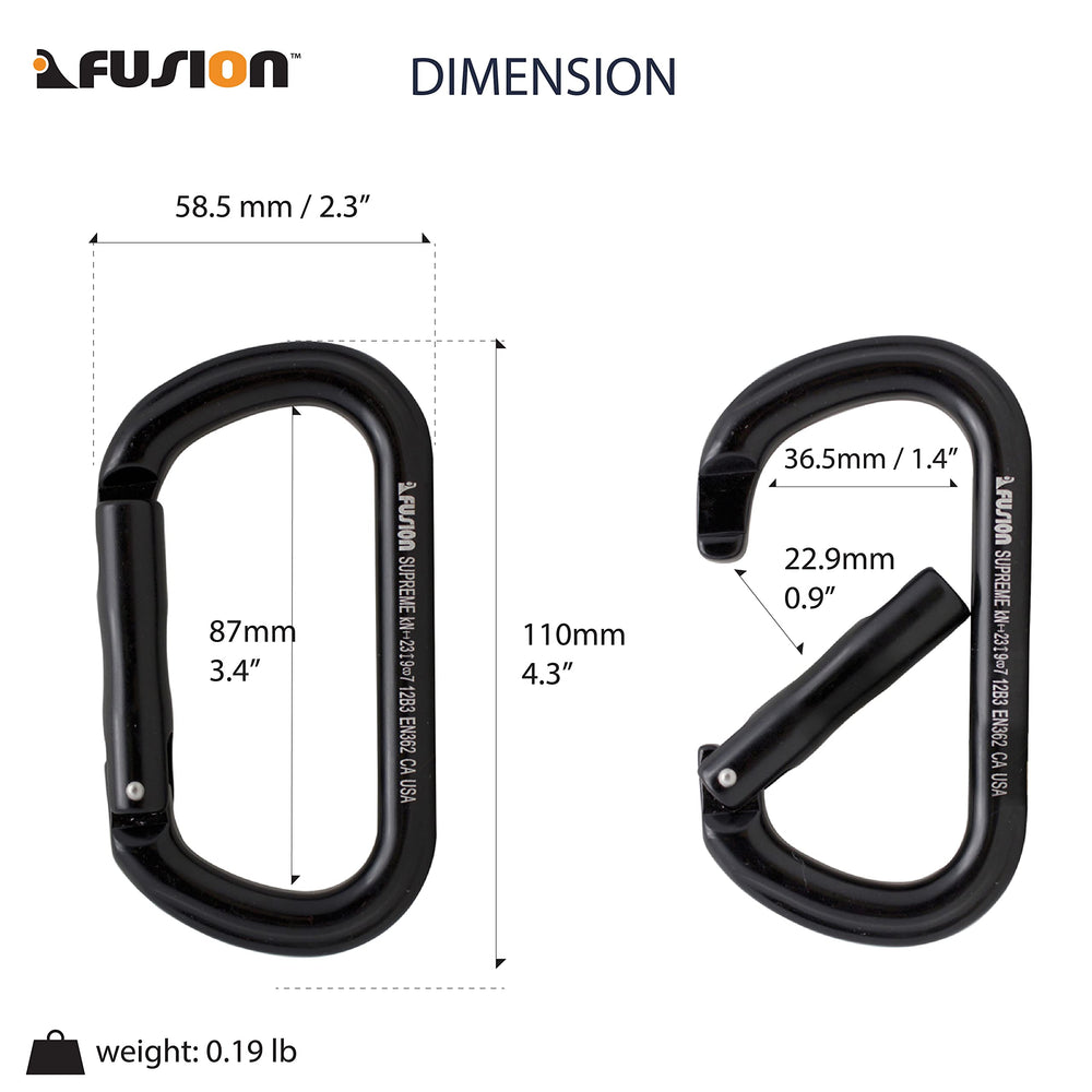 Fusion Climb lightweight aluminum body reduces weight on active climbs.