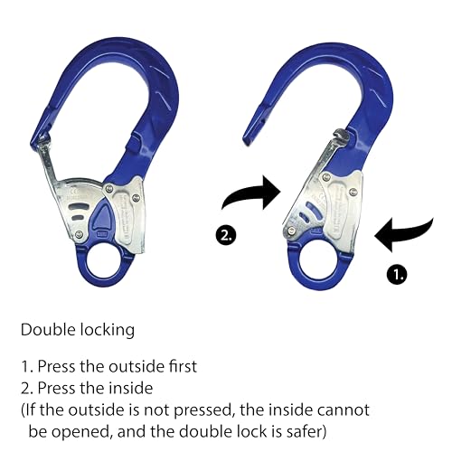 Fusion Poseidon II hook open-gate illustration for effortless one-handed use.
