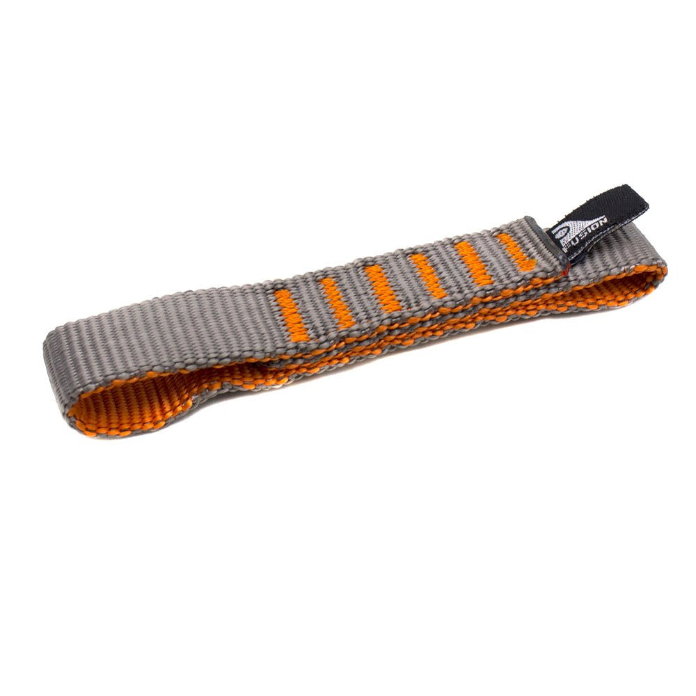Fusion Climb ProGlide quickdraw runner, 120 cm gray-orange, ideal for extending quickdraws and anchors.