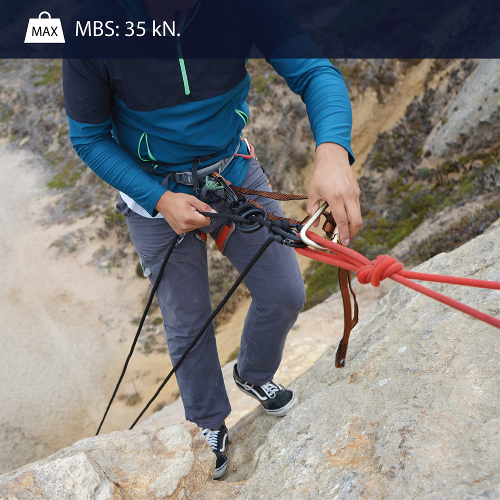 Fusion Climb rappel setup using the figure-8 descender for versatile climbing