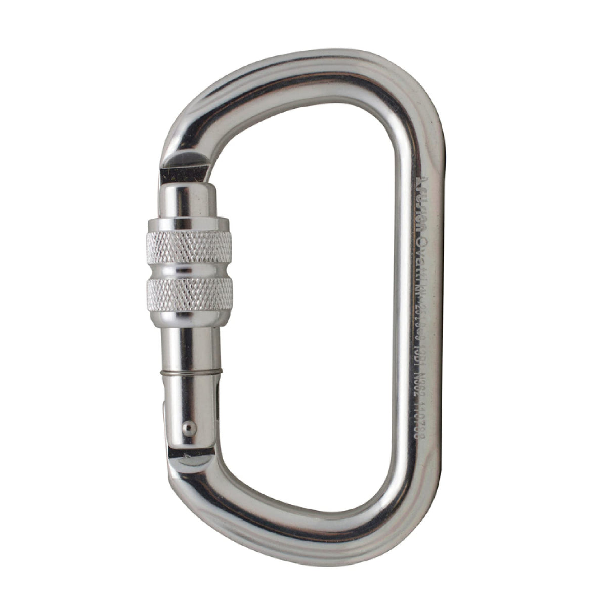 Fusion Climb screw locking carabiner 23kN demonstrates a strong body for secure belays.