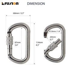 Screw-lock mechanism provides quick, reliable locking during climbs.