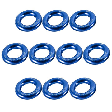 Fusion Climb blue 2-inch aluminum O-ring in a 10-pack provides secure anchors for climbs.