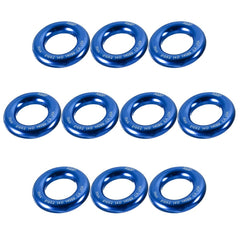 Fusion Climb blue 2-inch aluminum O-ring in a 10-pack provides secure anchors for climbs.