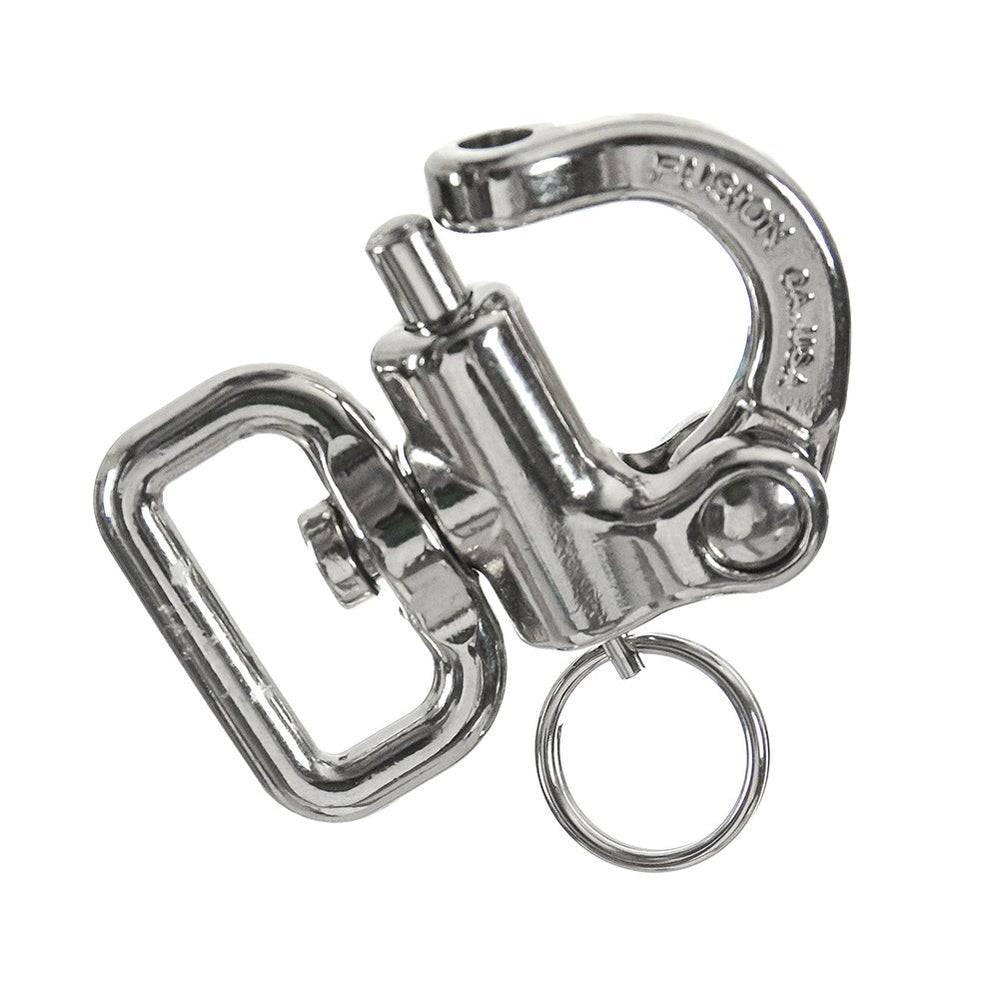 Fusion Climb Snap Shackle 18KN front view shows rugged build for demanding rigging