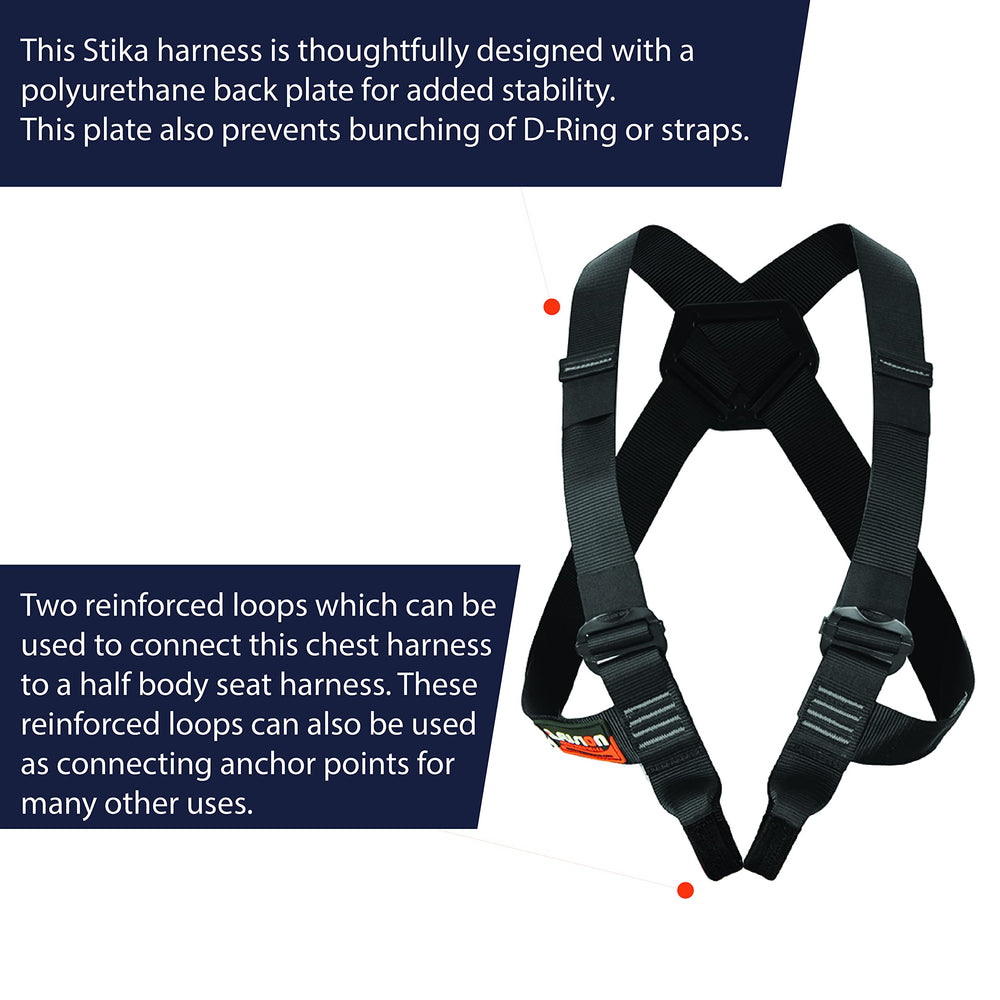 Fusion Climb Stika chest harness reinforced attachment loops for secure anchors