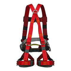 Fusion Climb Streak Racer chest buckle front view enables fast on/off.
