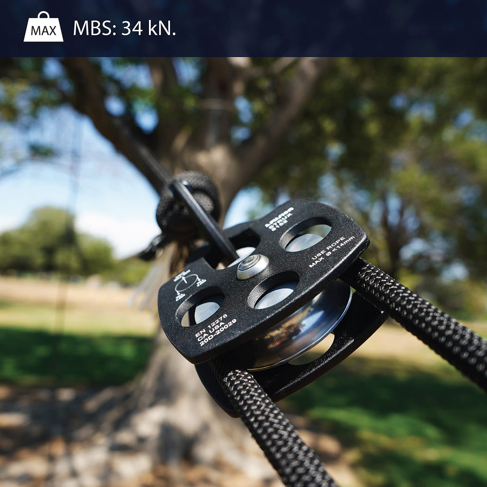 Fusion Climb Strux Pulley compact and lightweight for field use.